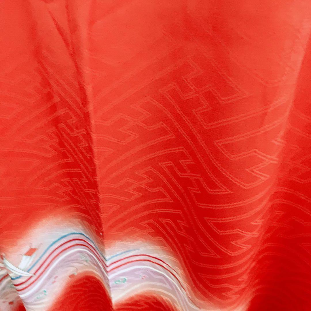 【お買い得セット】七五三　7歳女の子　赤　鼓　袋帯　51640