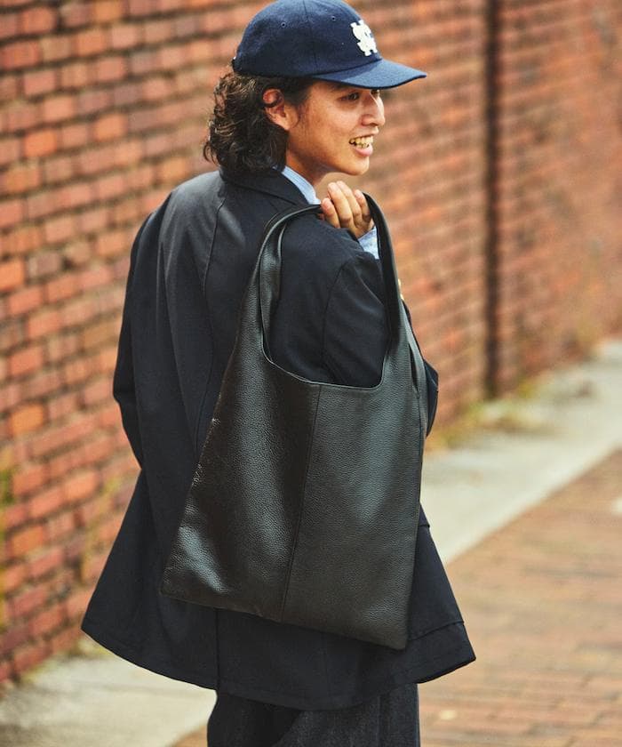 Firsthand レザーマルシェ トートバッグ 牛革 撥水レザー ブラック