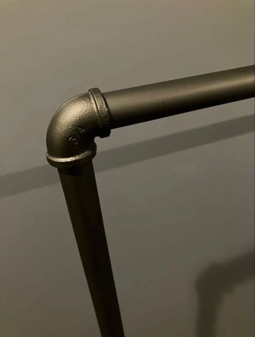 ハンガーラック アイアン 120 ガス管 店舗 什器 収納 シンプル 黒 パイプ