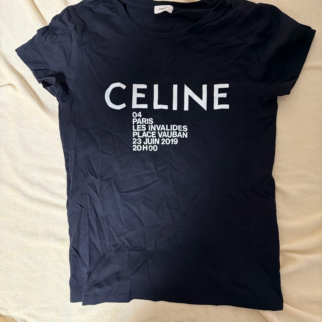 CELINE ブラックTシャツ XS　19ss エディスリマン