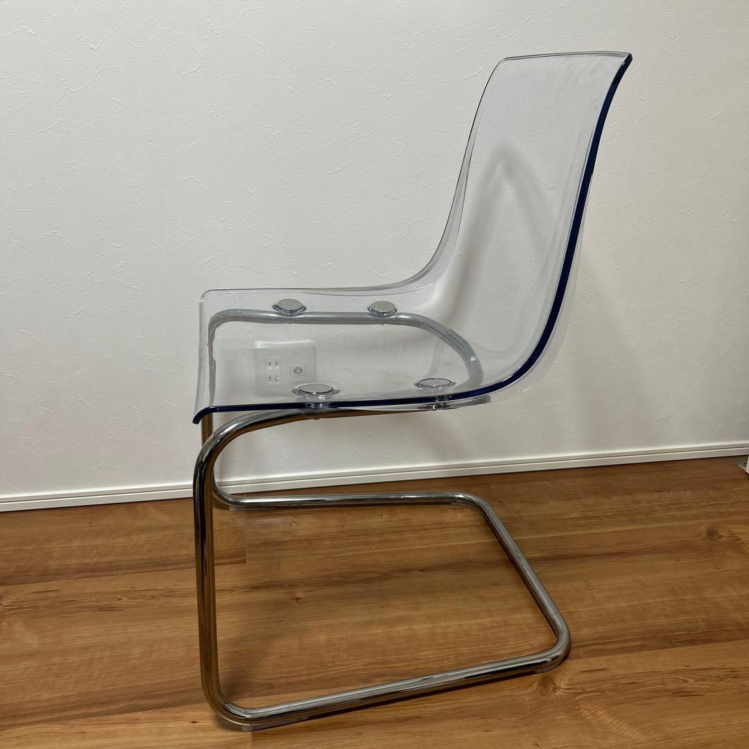 IKEA １脚 TOBIAS トービアスチェア　透明/クロムメッキ