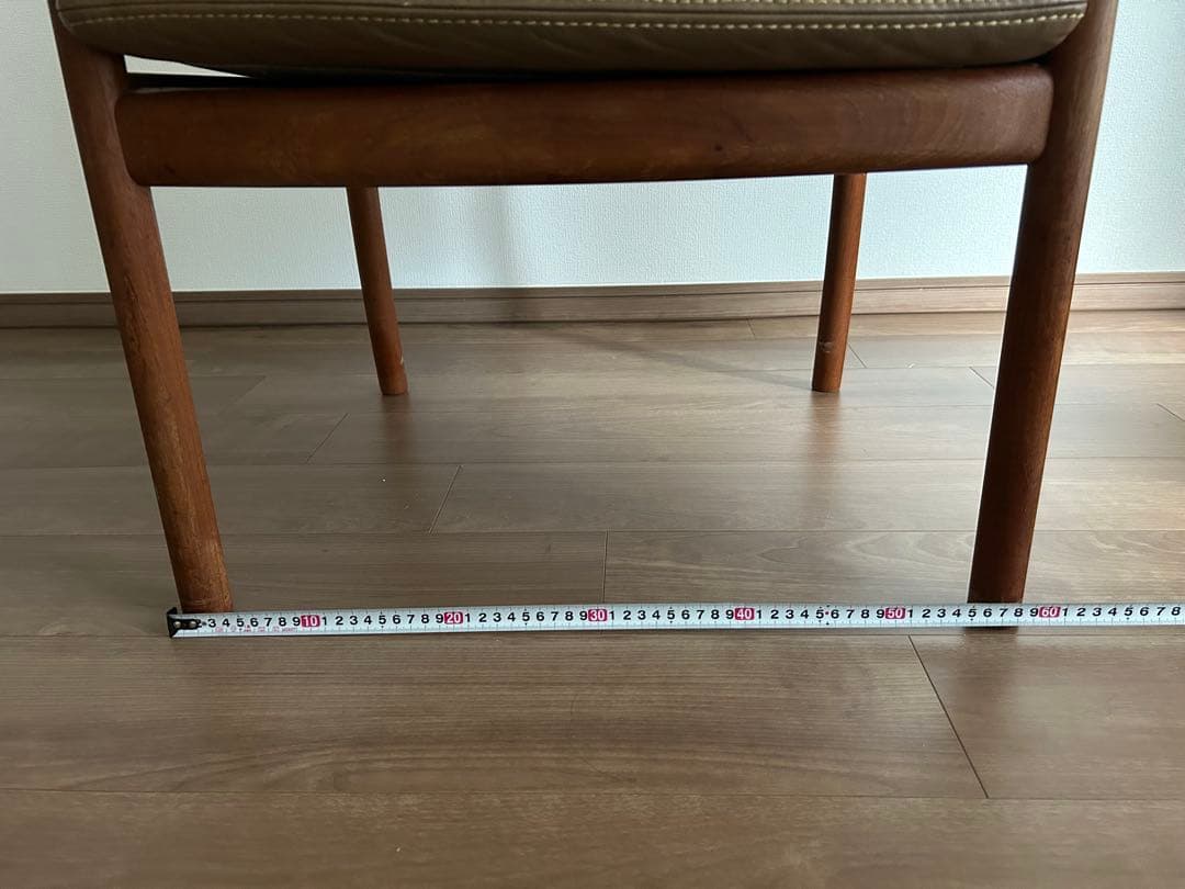 日田工芸 ヴィンテージ チーク無垢材×本革 アームチェア ダイニング マキシム