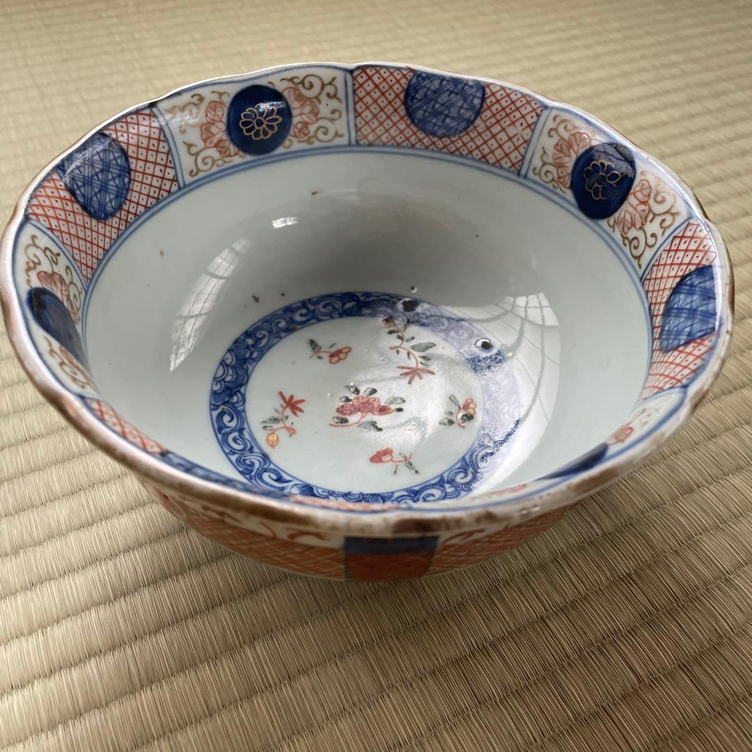 絵付け陶器　中深鉢