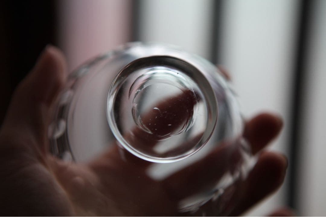 古道具　戦前　大正　昭和初期　蓋付ガラス碗　レア　A