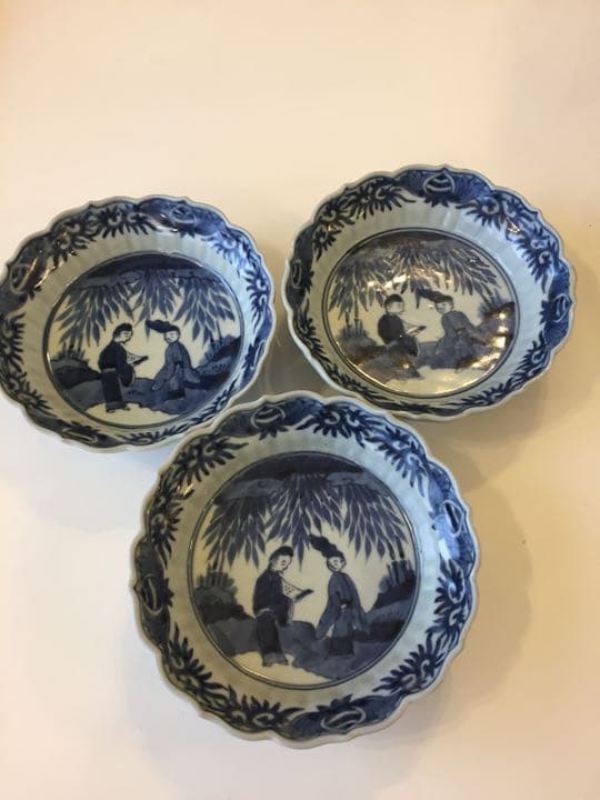 古伊万里 五寸皿  3枚組