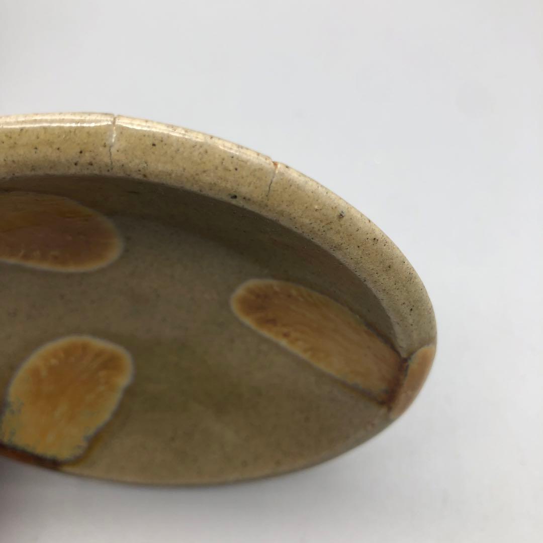 貫入陶器焼き物豆皿小皿10cm6枚セットアンティーク食器伝統工芸骨董