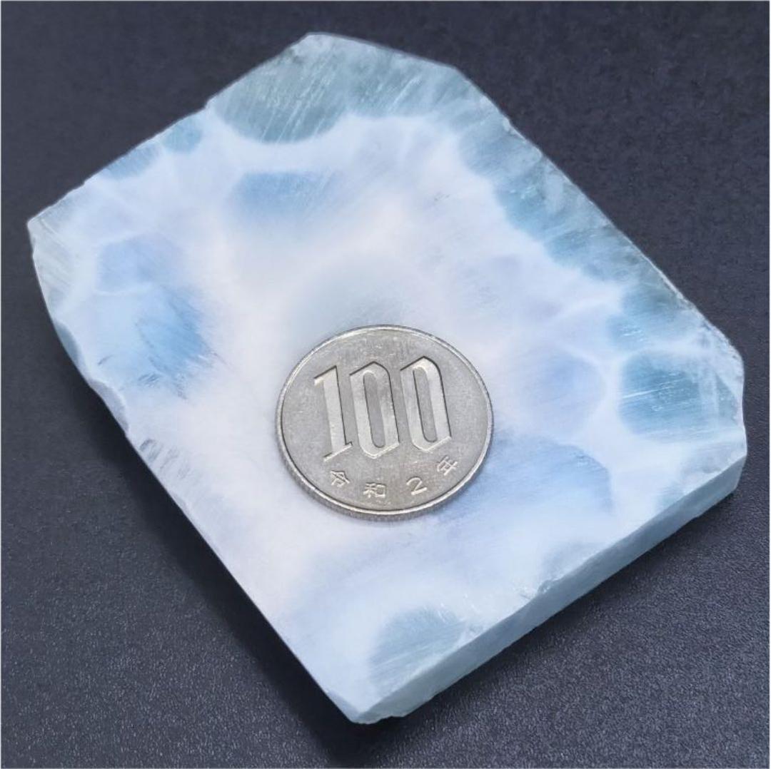 ラリマー原石のスライス④