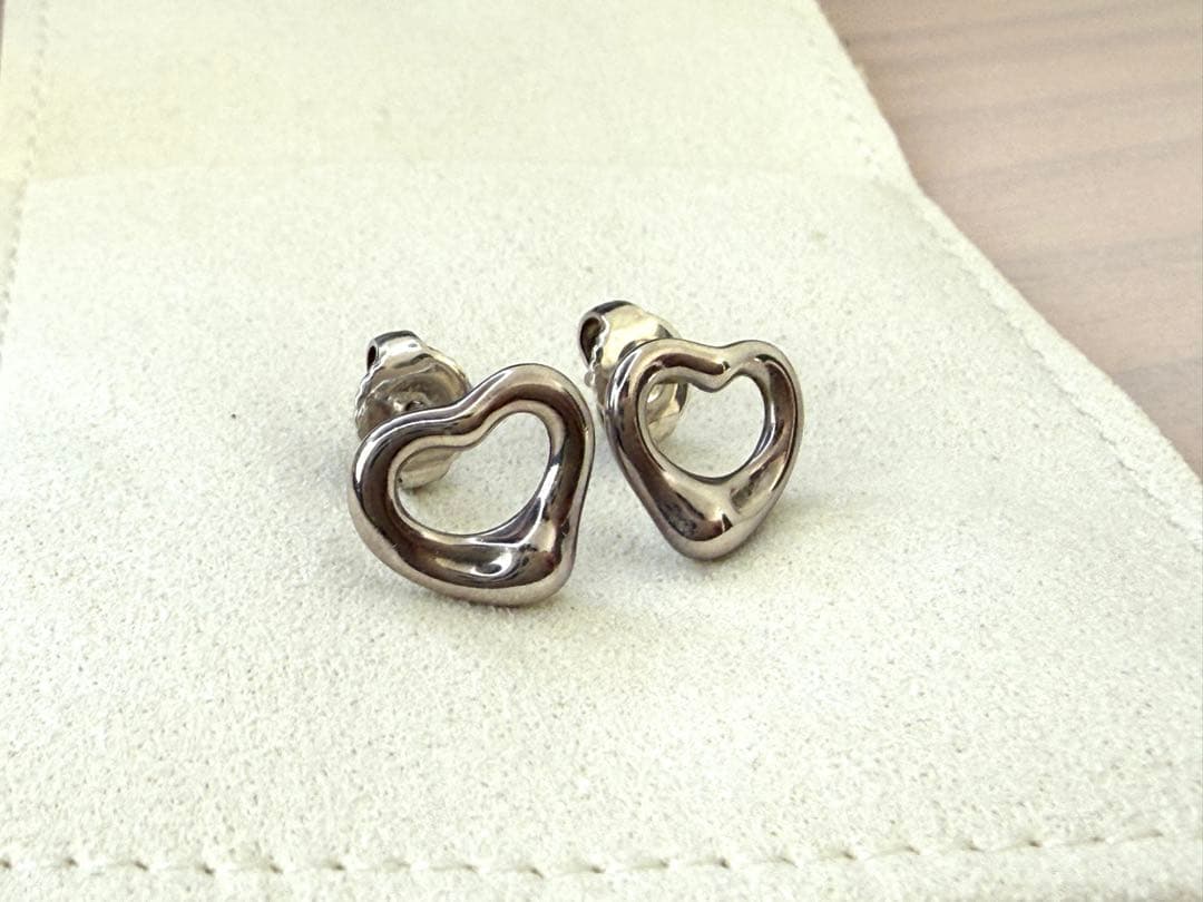 Tiffany オープンハートピアス シルバー