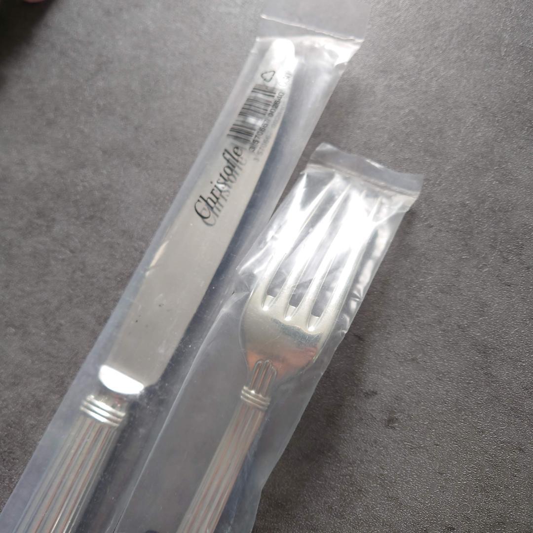 クリストフル アリア テーブルナイフ テーブルフォーク 未開封 2点