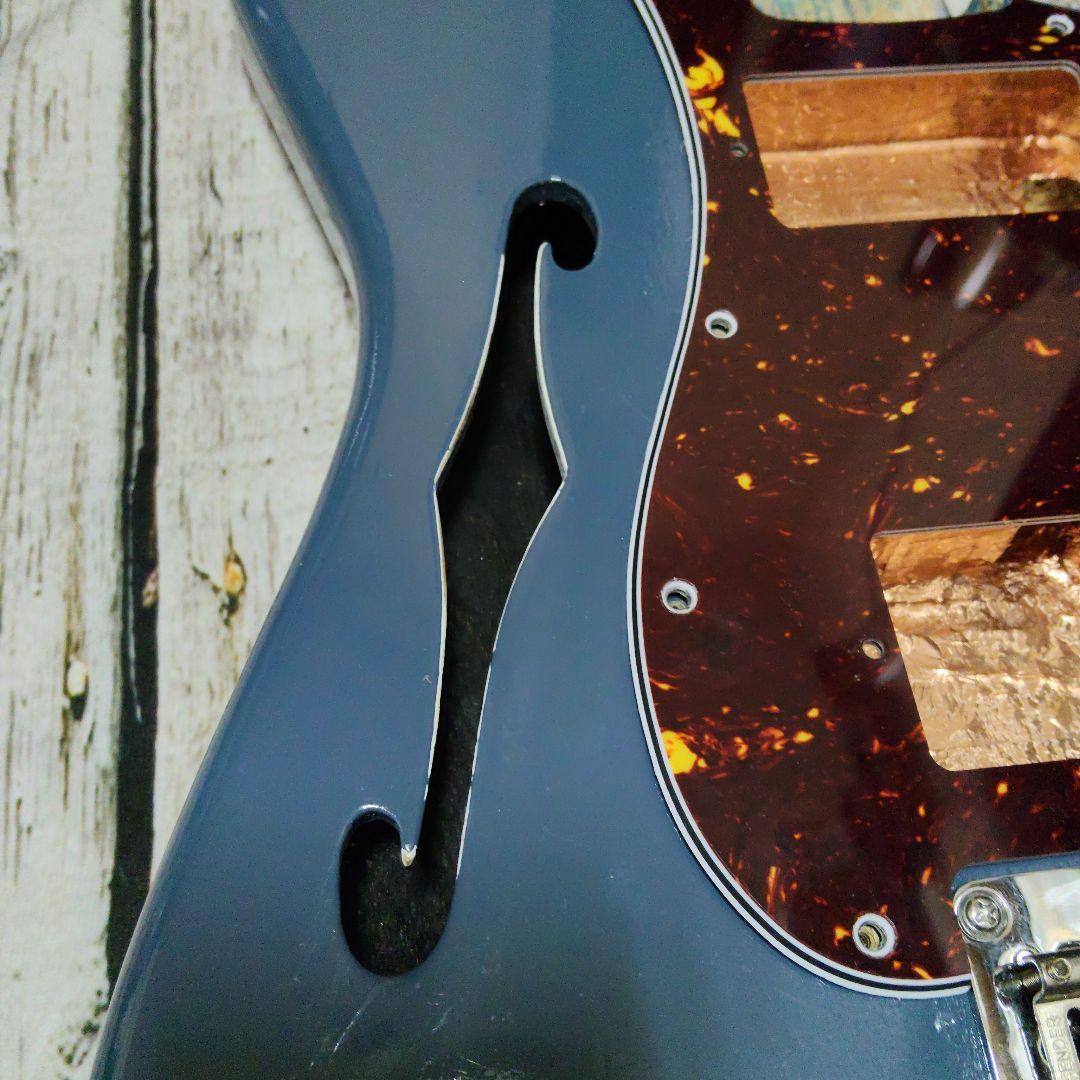 ストラトキャスタータイプ　ボディ　シンライン　セミアコ　エレキギター