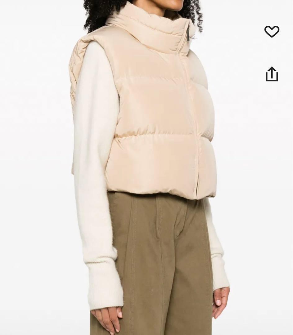 Bacon ブラック　クロップドダウンベスト