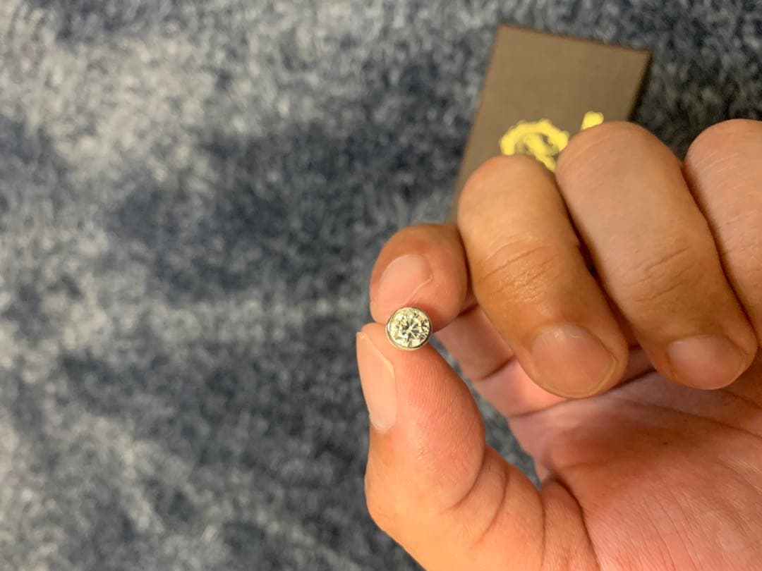 AVALANCHE 10K ホワイトゴールド ピアス HIPHOP アヴァランチ