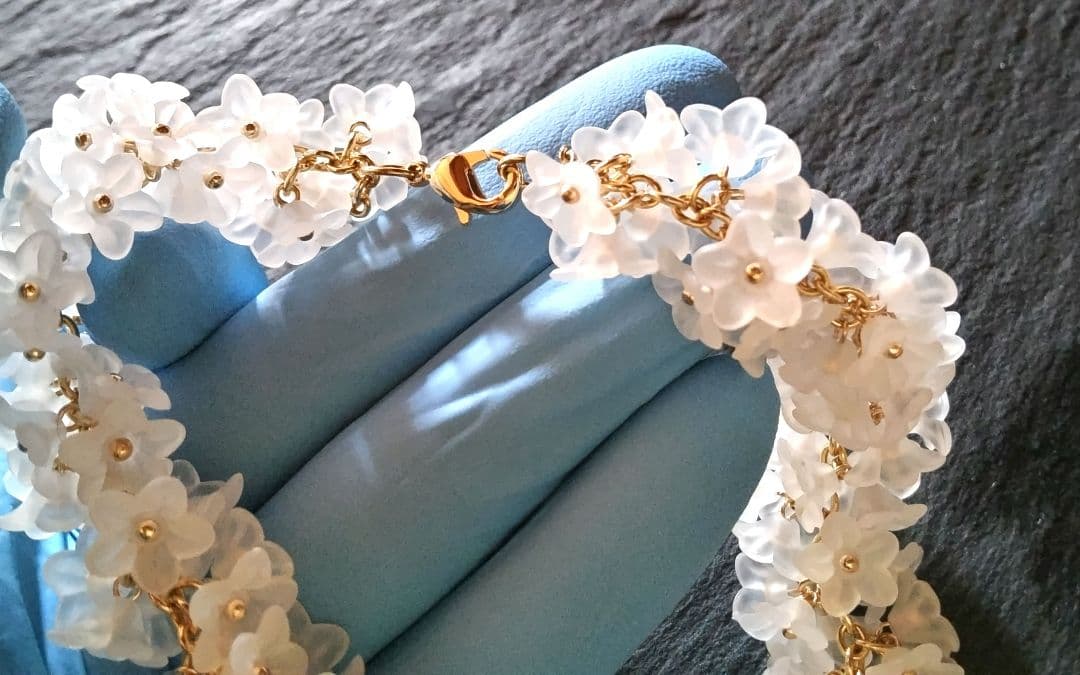 チロル様 紫陽花ピアス&リング、白のお花のネックレス、ブレス、フープピアス G