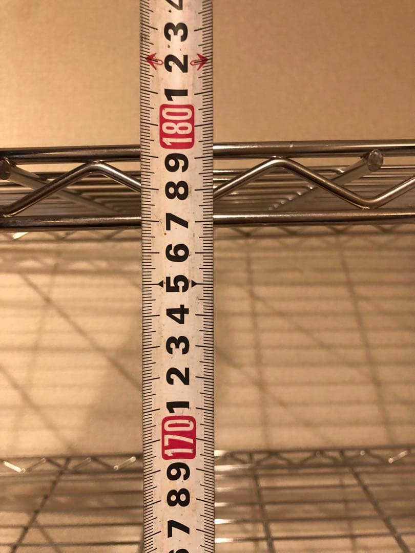 本日限定お値引‼️③5段スチールラック シルバー 約180cm キャスター付き