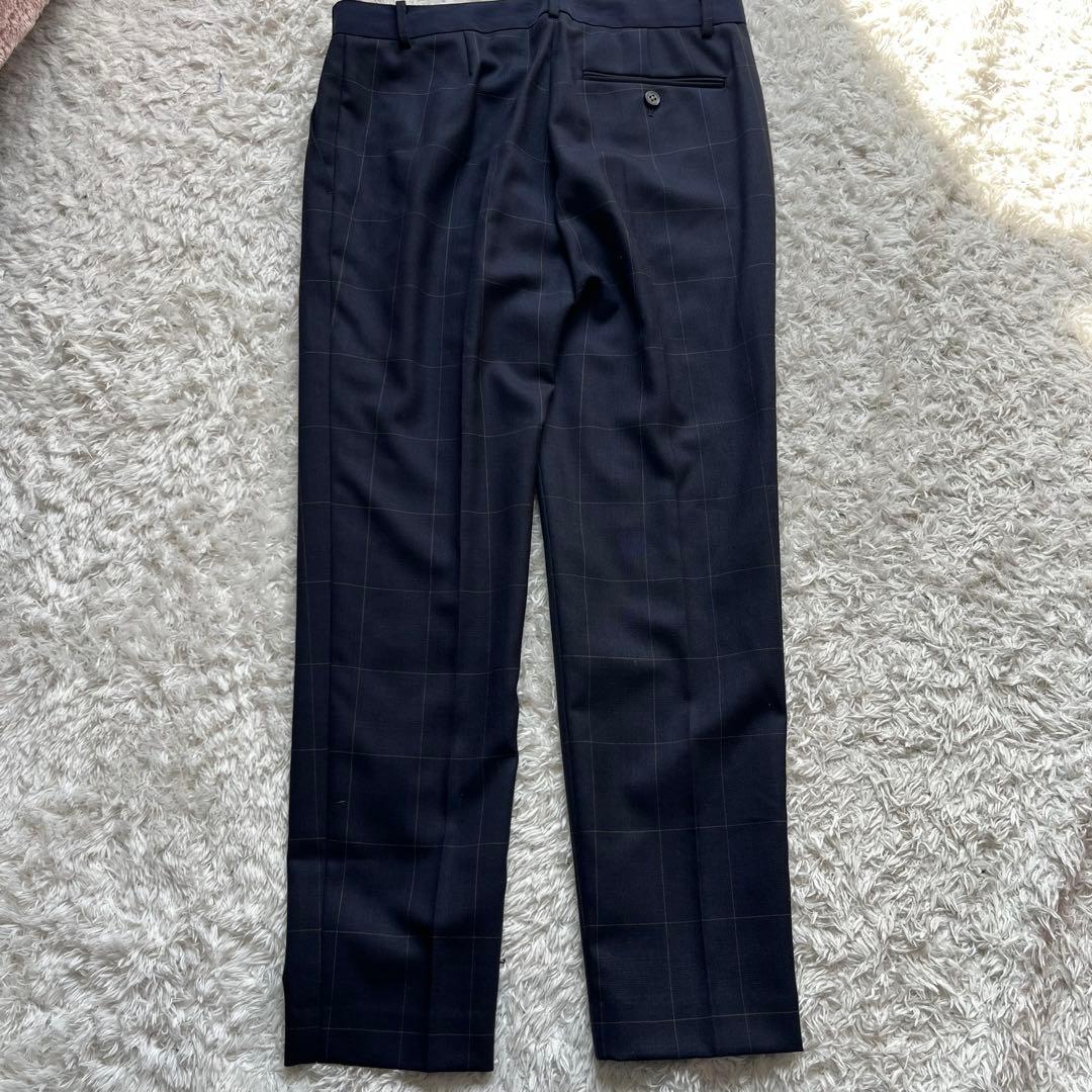 未使用級✨ポールスミスブラック 1ボタン　チェック　スーツ　セットアップ　紺　M