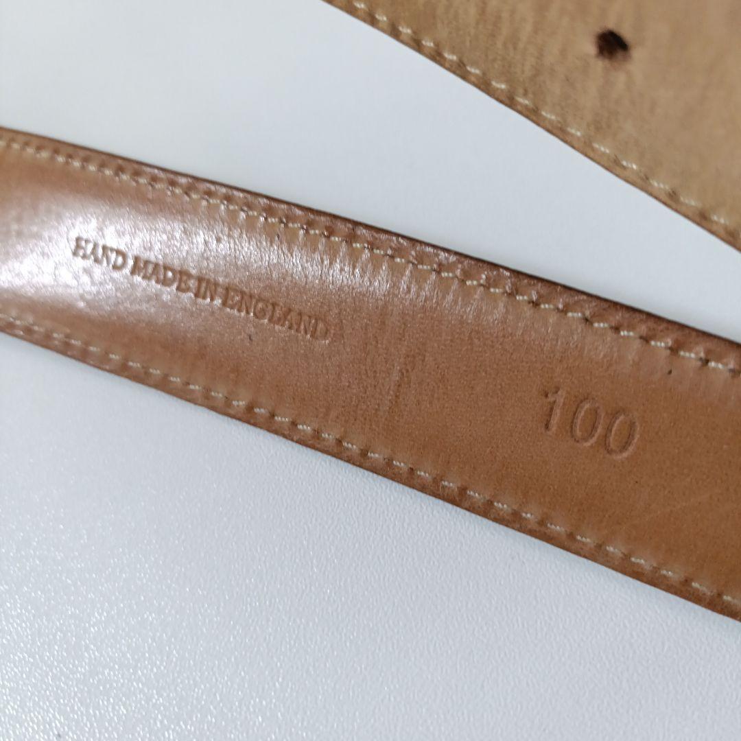 エッティンガー 本革レザーベルト ブラウン系 美品