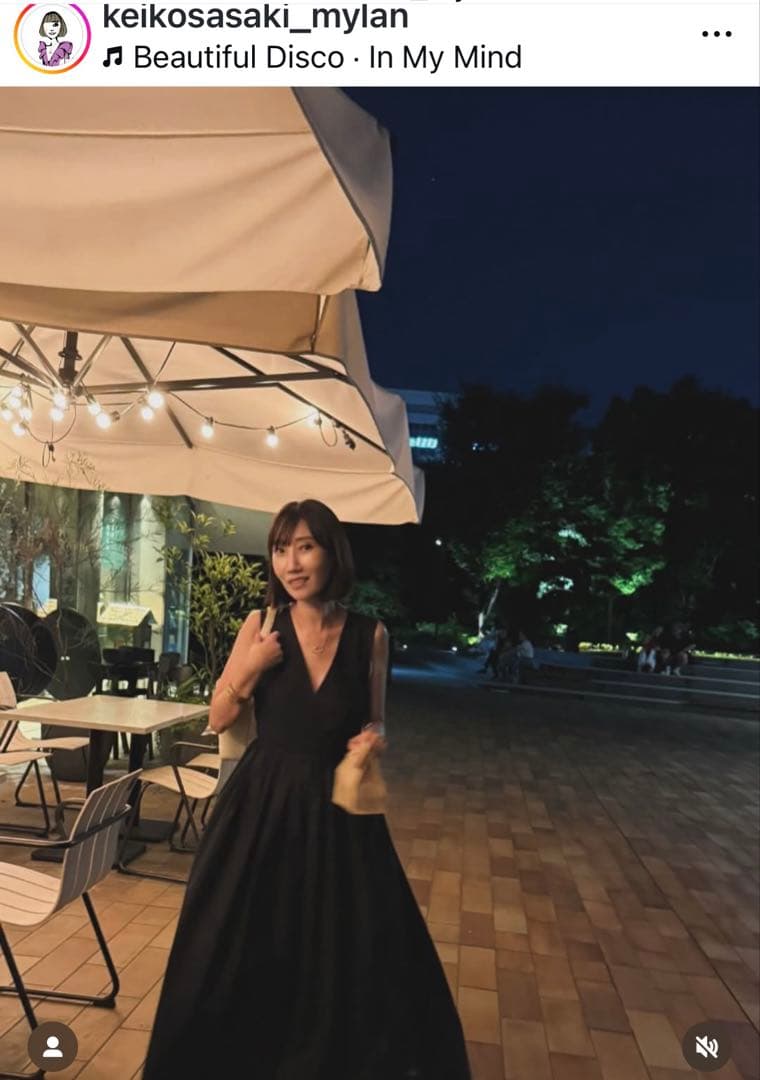 マイラン 2025SS MYLÀN Vネックマキシ丈ドレス