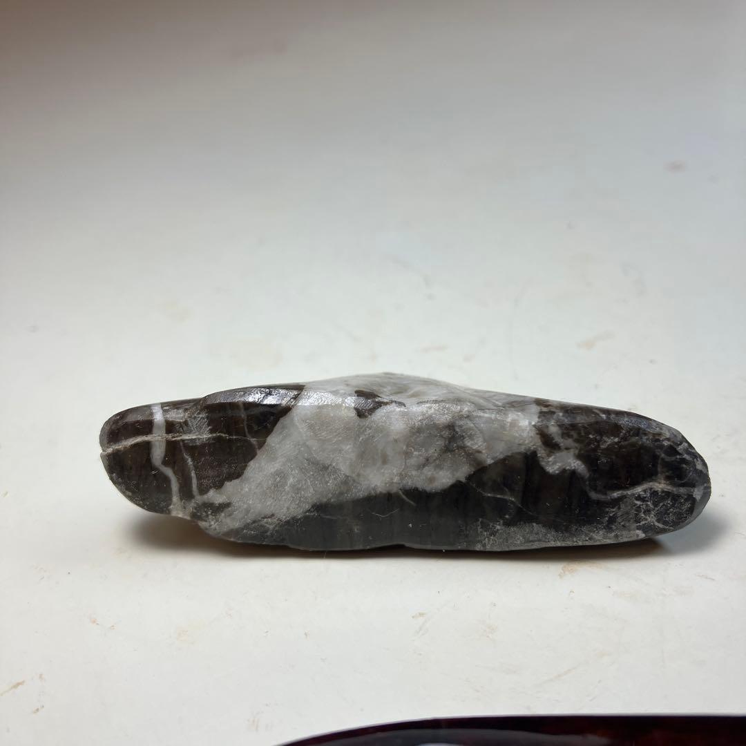 平*園様 富士山　山型水石 黒白のコントラスト