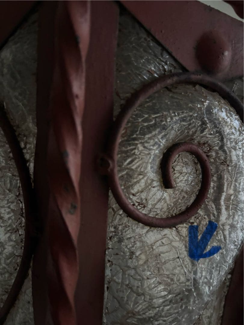 古いガーデンライト　スタンドライト　外灯　門灯　アイアン　電笠　レトロ照明