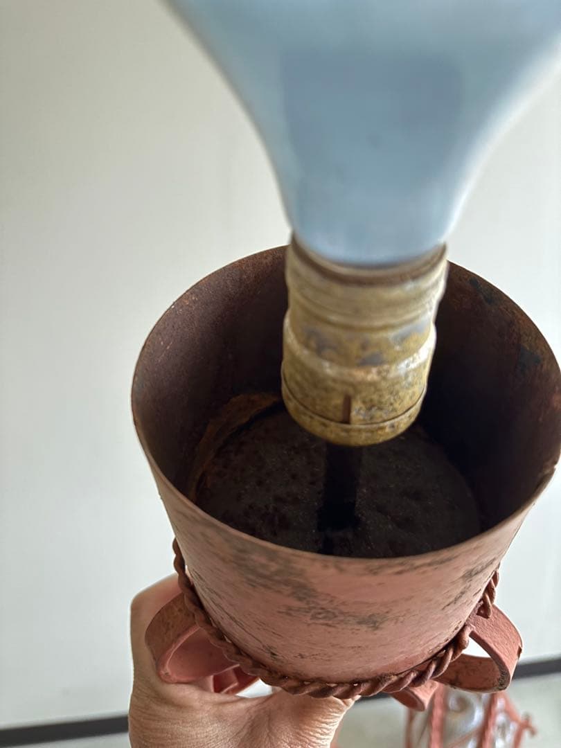 古いガーデンライト　スタンドライト　外灯　門灯　アイアン　電笠　レトロ照明