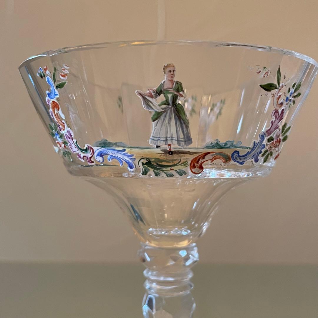 御売約　シャビーシック♡ ロブマイヤー　シャンパン　人物装飾　クープグラス2客