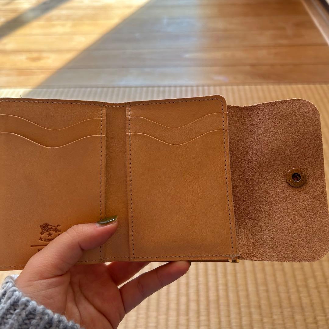 IL BISONTE ベージュ 二つ折り財布