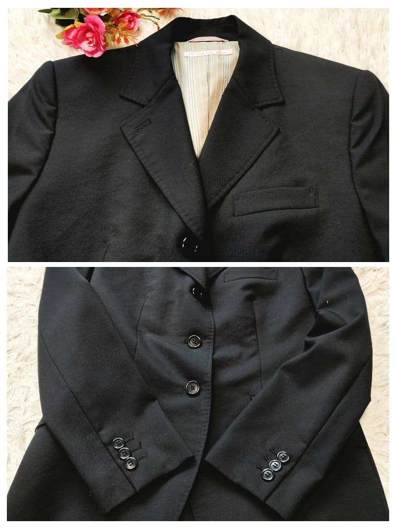 ポールスミス セットアップ スーツ フレアパンツ ウール ブラック XL相当