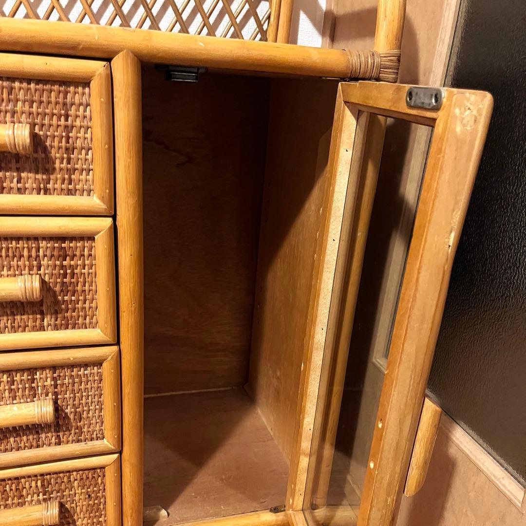 ラタン製　キャビネット　チェスト