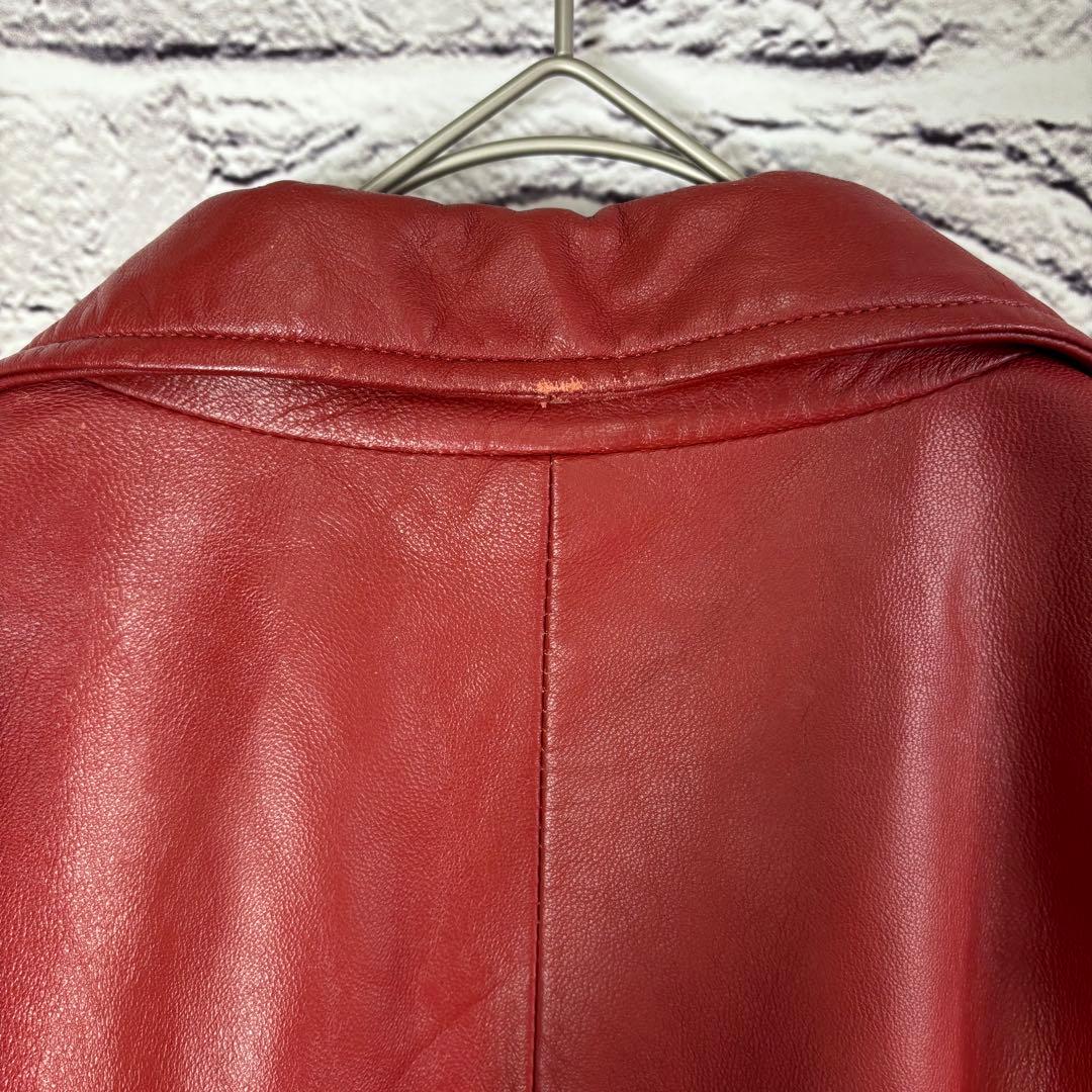 本革 バルマン レザージャケット コート ラムレザー カジュアルカラー M