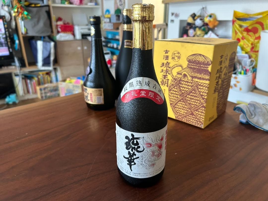 泡盛古酒4本　芋焼酎古酒40度1本　のセット