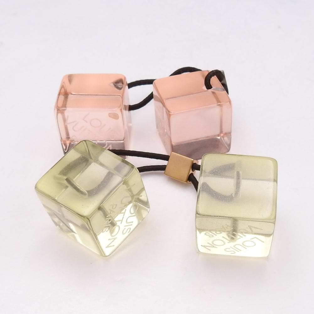 LOUIS VUITTON ヘアキューブヘアゴム クリアピンク/イエロー