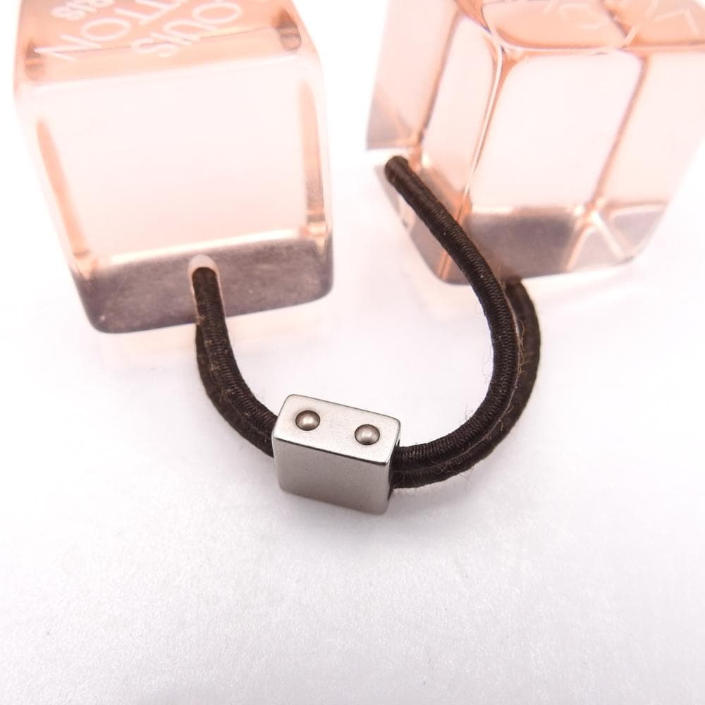 LOUIS VUITTON ヘアキューブヘアゴム クリアピンク/イエロー