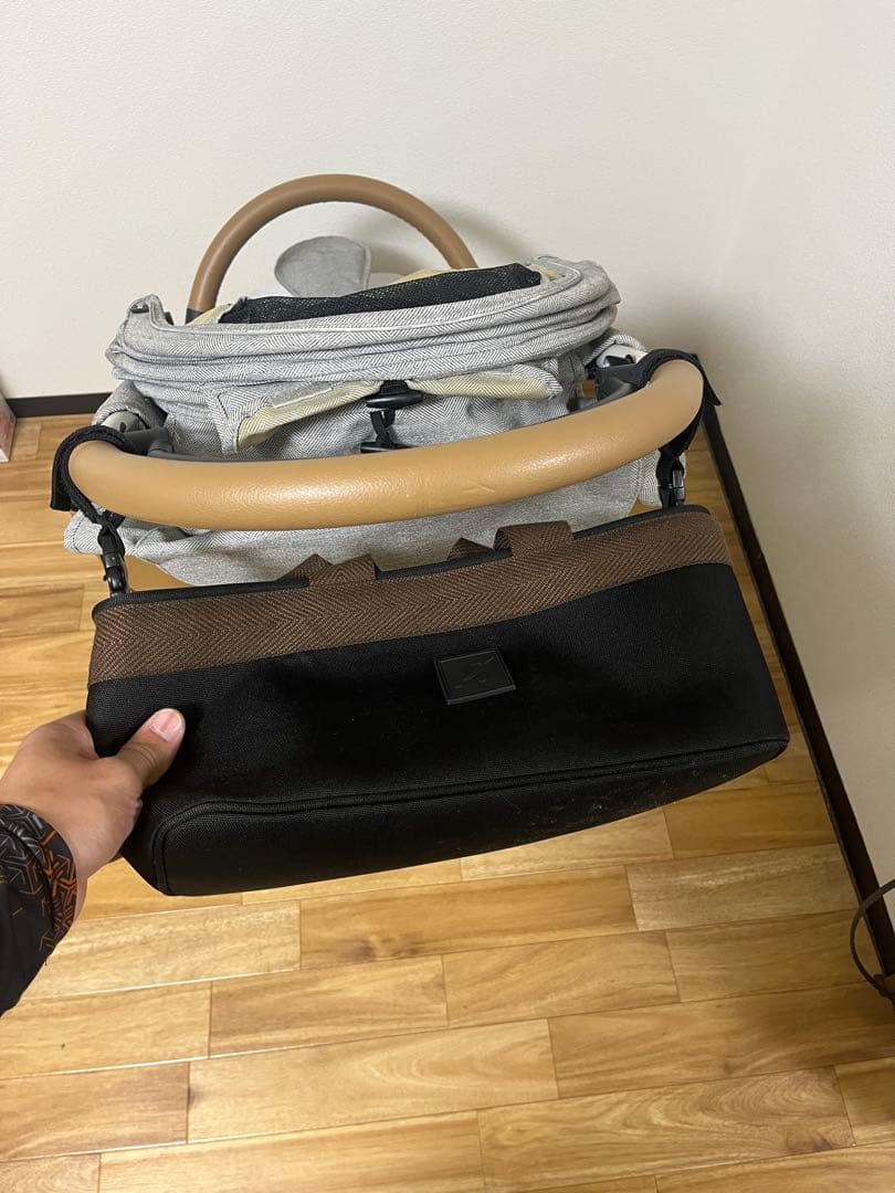 グレー ベビーカー ポリエステル製