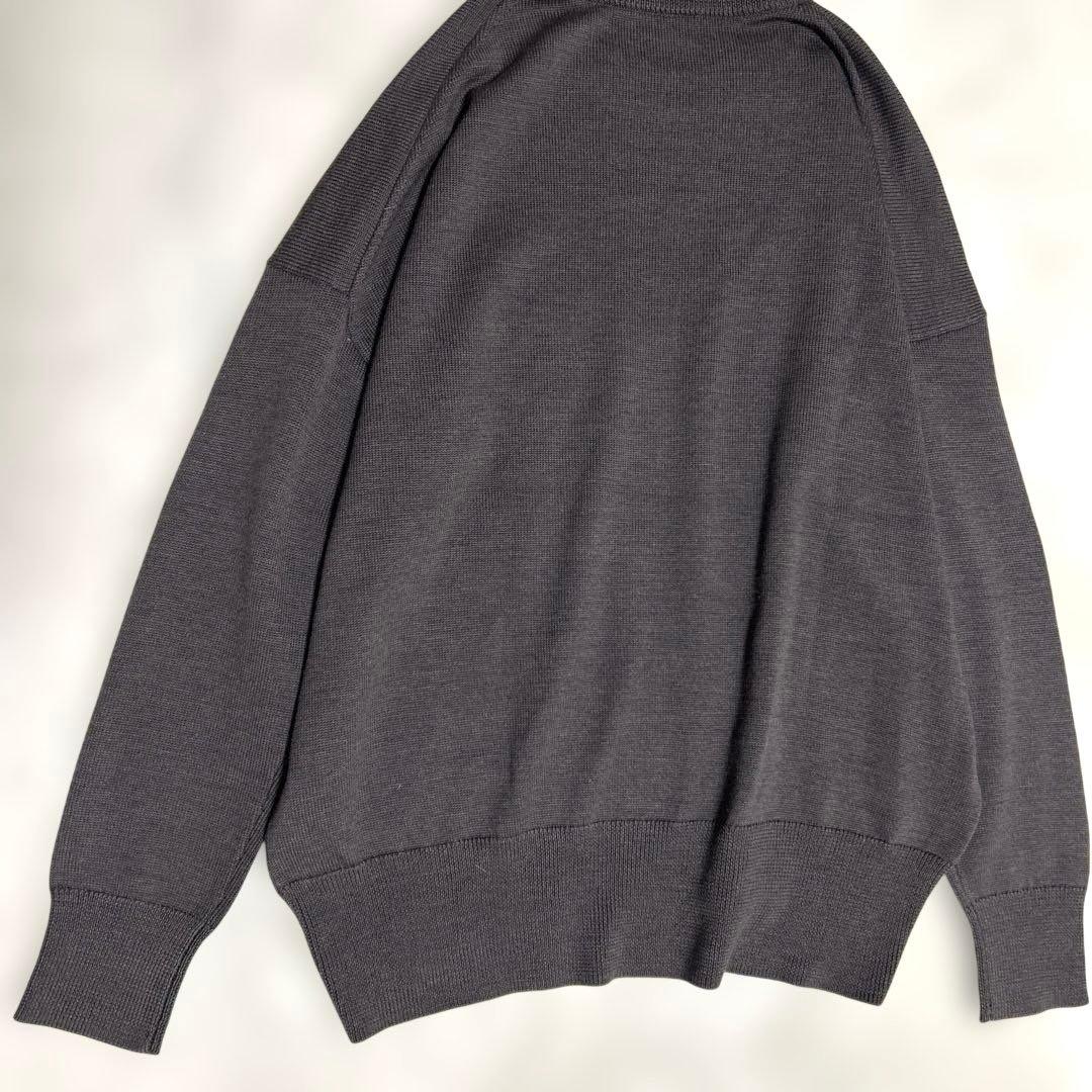 極美品/エブリデイアイライク定価3万ベーシックニット　クルーネック　ブラウン