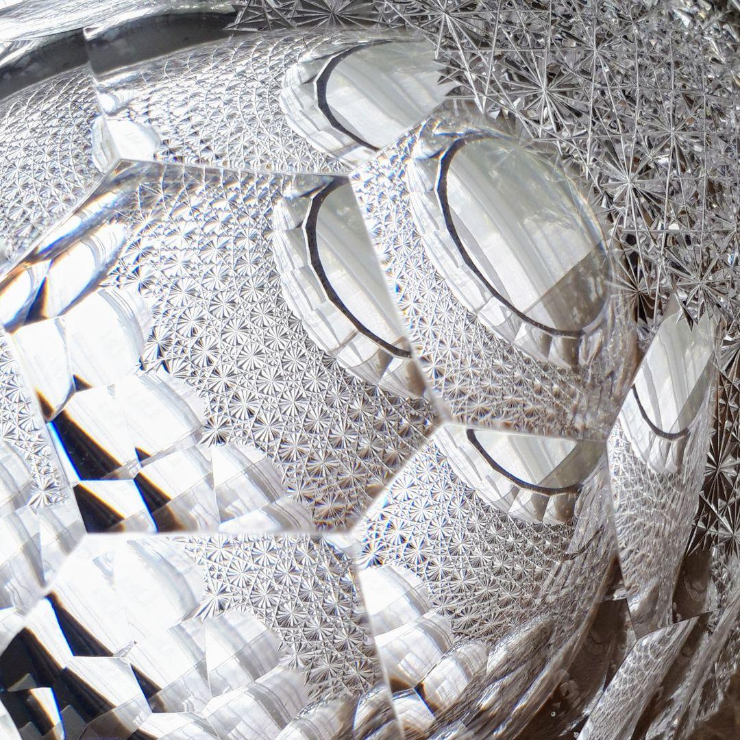 江戸切子　堀口硝子　三代目秀石 作品　花器　銘「ゴジラの卵」【 未使用　美品 】