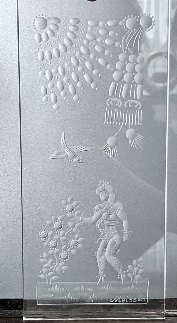 マイセンクリスタル:【希少】クリスタル彫刻壁掛け