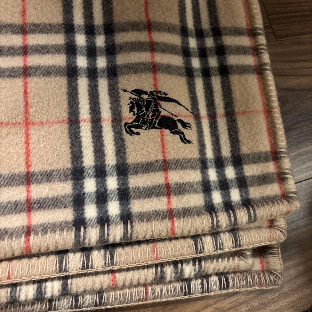 BURBERRY LONDONウール100% 膝掛け　ブランケット