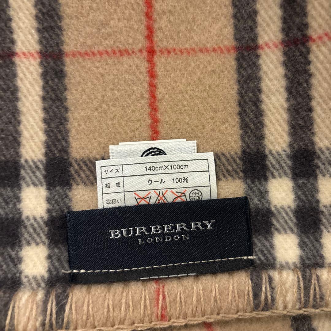 BURBERRY LONDONウール100% 膝掛け　ブランケット
