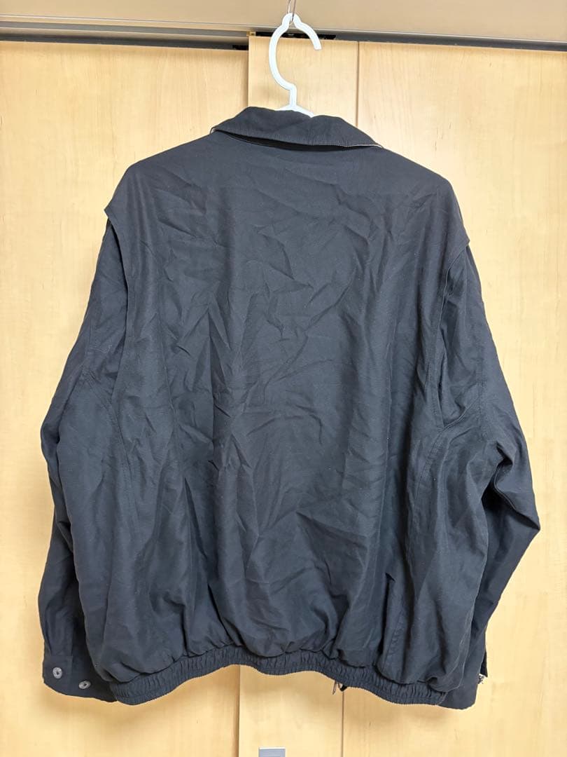 【希少XL】ポロラルフローレン スイングトップ 黒 裏地チェック 刺繍ロゴ 古着