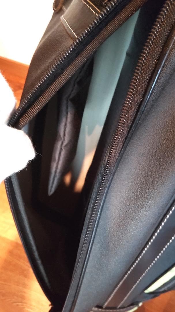 【中古・美品】バーバリー キャディバッグ ノバチェック ブラックレザー