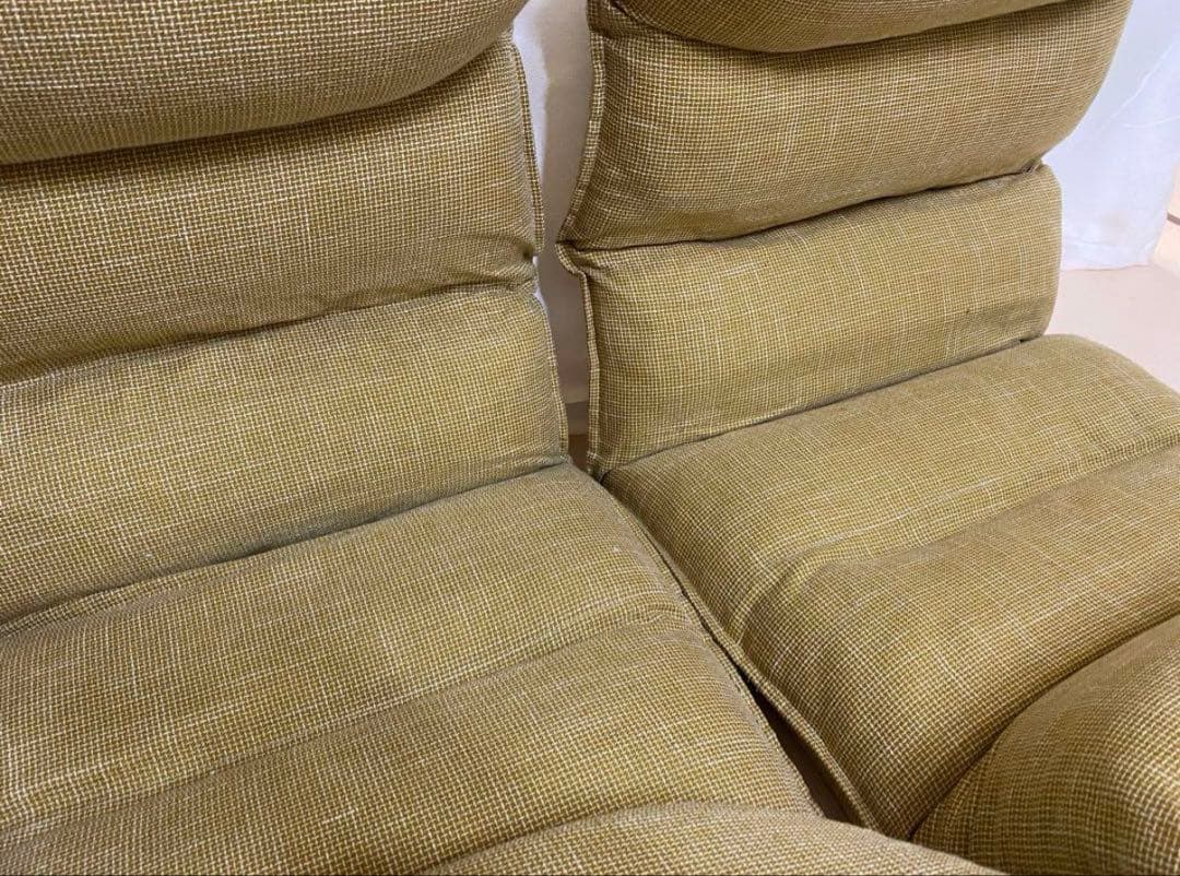 タンスのゲン　座椅子　2脚　イエロー