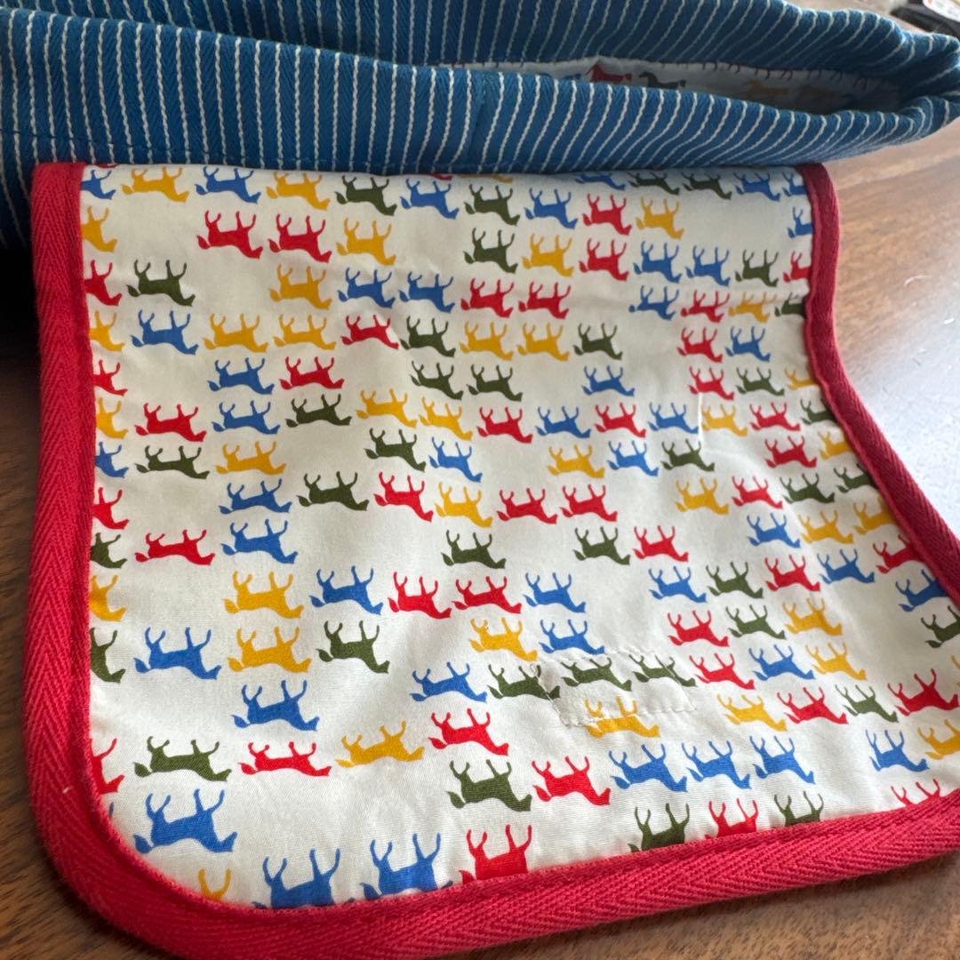 HERMES ベビーリュック　青と赤のストライプ