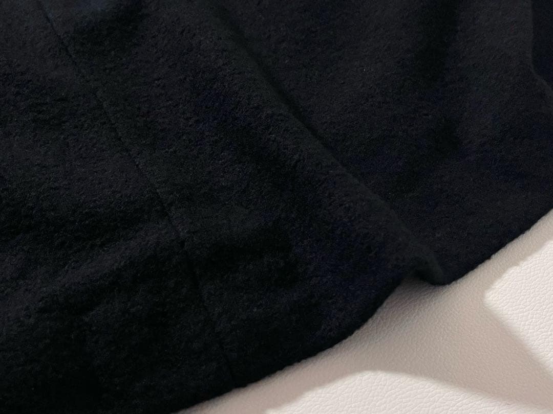 【美品】トクコプルミエヴォル　ロング コート　フラワー装飾&刺繍　黒　ゆったり