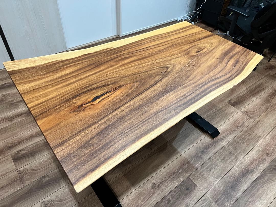 た*い様 モンキーポッド一枚板 PCデスク、ダイニングテーブル用