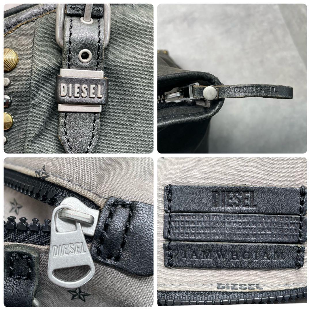 DIESEL “I AM WHO I AM”スタッズトートバッグ　y2k