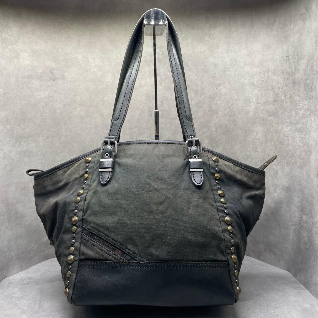 DIESEL “I AM WHO I AM”スタッズトートバッグ　y2k