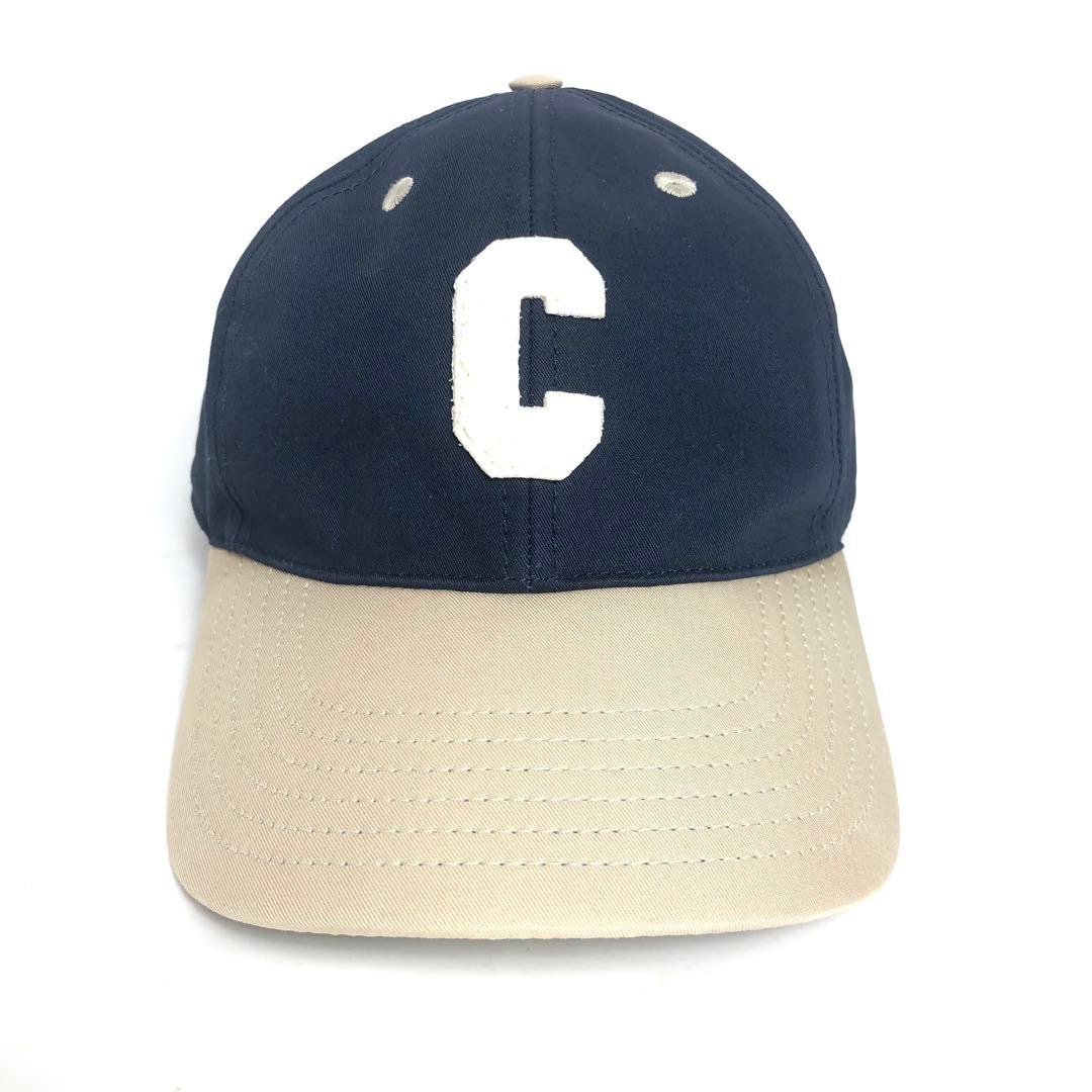 CELINE セリーヌ キャップ 帽子 ネイビー ベージュ バイカラー