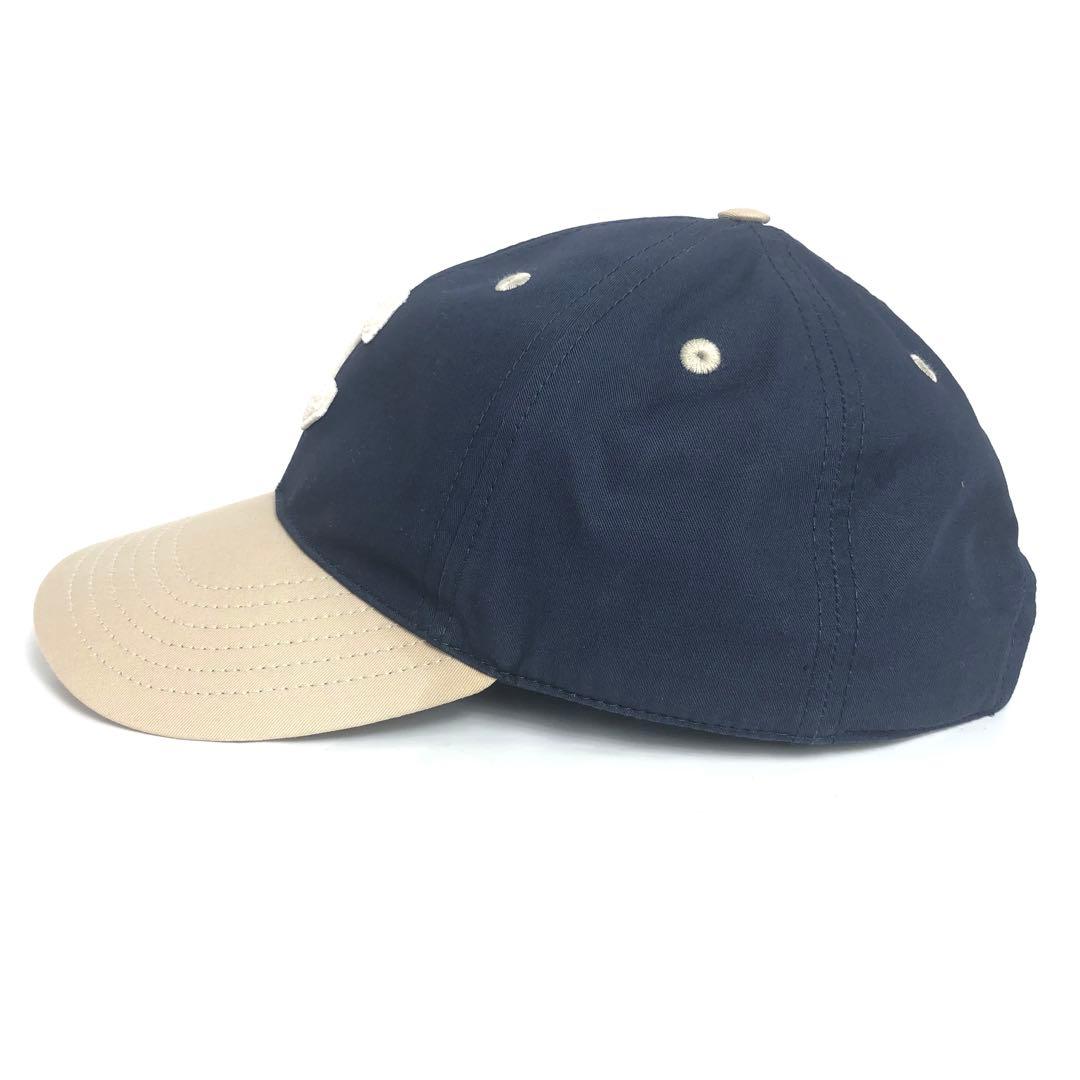 CELINE セリーヌ キャップ 帽子 ネイビー ベージュ バイカラー