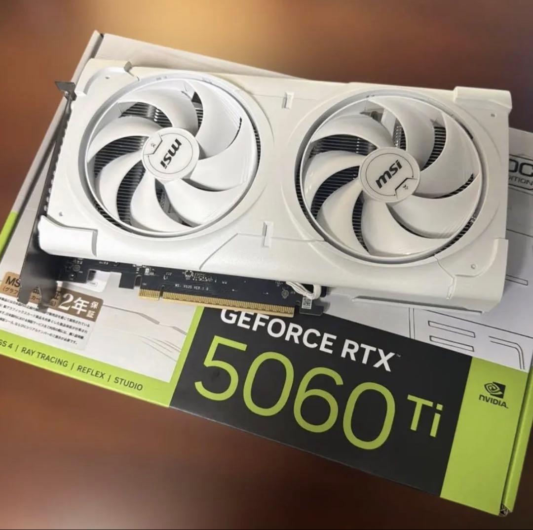 グラフィックボード・グラボ・ビデオカード Geforce RTX5060Ti 16G VENTUS 2X OC WHITE