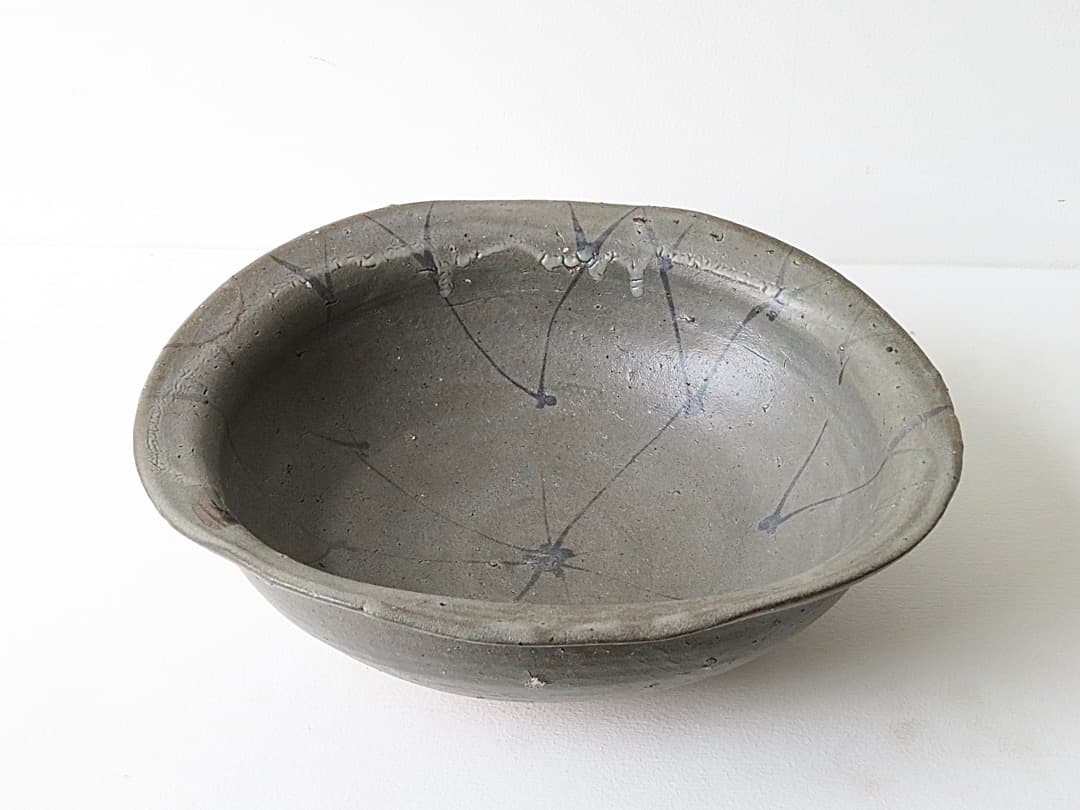 【値下げ】唐津焼 丸田宗彦 作　『唐津焼 絵唐津鉢』【銀継ぎ有】